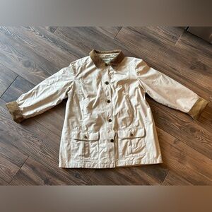 VINTAGE LL BEAN CHORE BARN UTILITY COAT JACKET COTTAGE FAIRY GRANDMA VTG